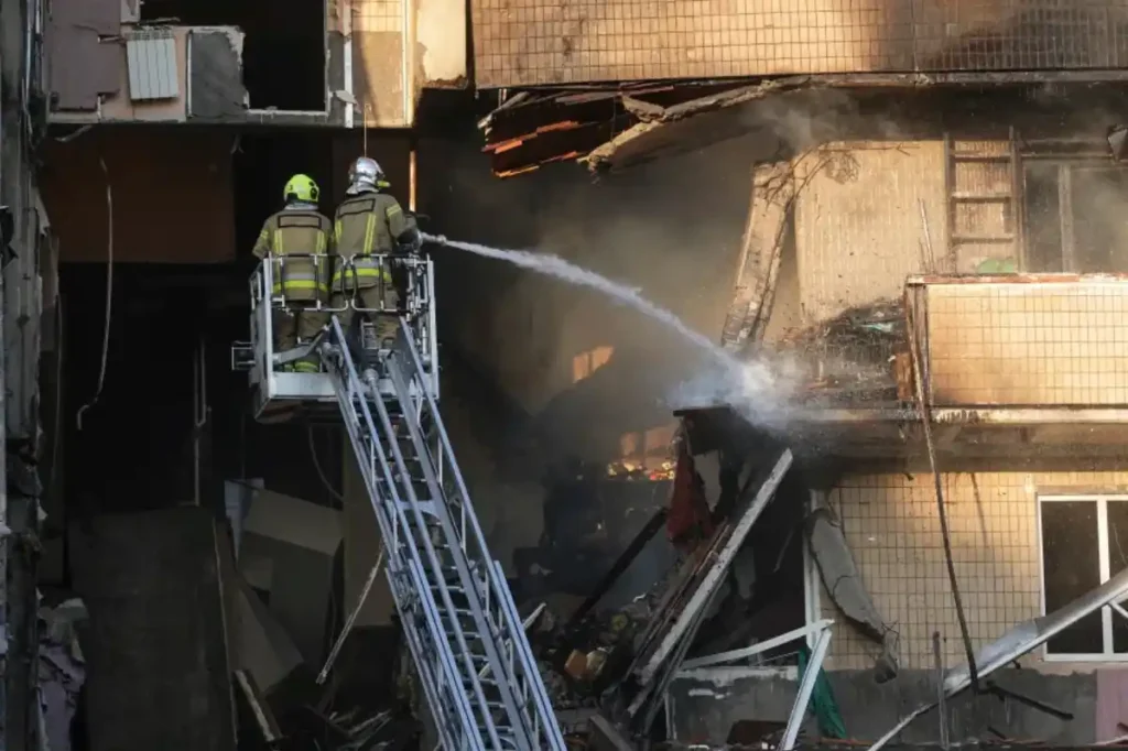 Russia strikes Ukrainian government building for first time, in largest air attack of war
